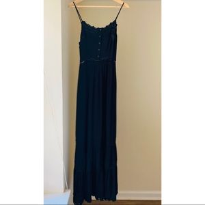 Forever 21 Black Maxi Dress with Lace Details